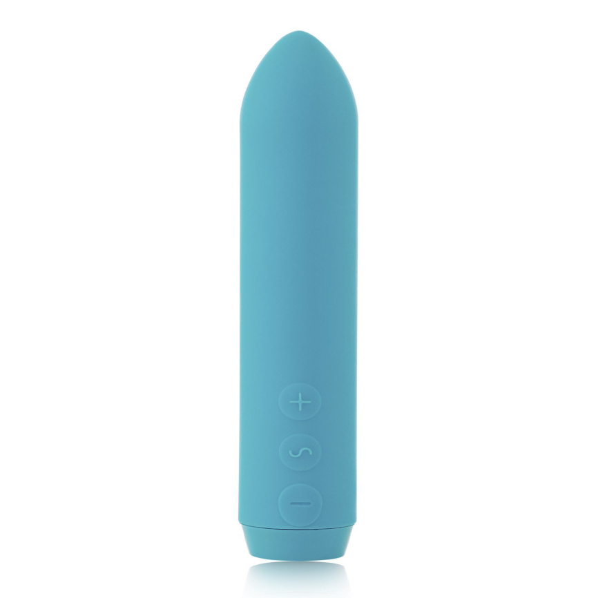 Мінівібратор Je Joue - Classic Bullet Vibrator Teal з глибокою вібрацією і фіксацією на палець  + подарунок косметичка фото 4