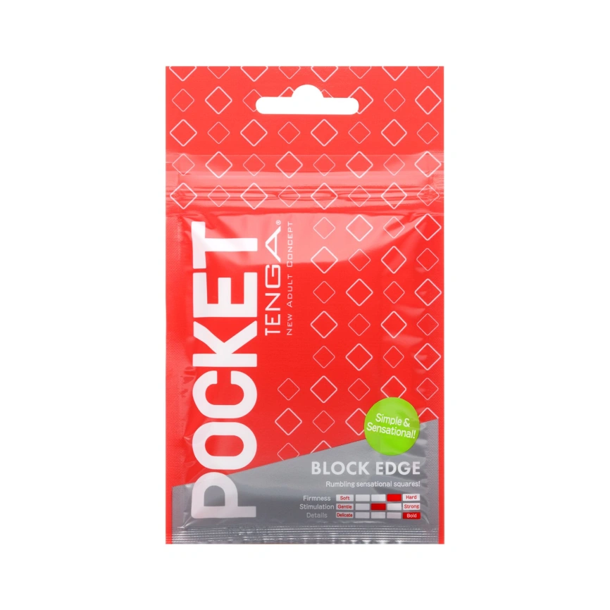 Мастурбатор TENGA Pocket Block Edge фото 1