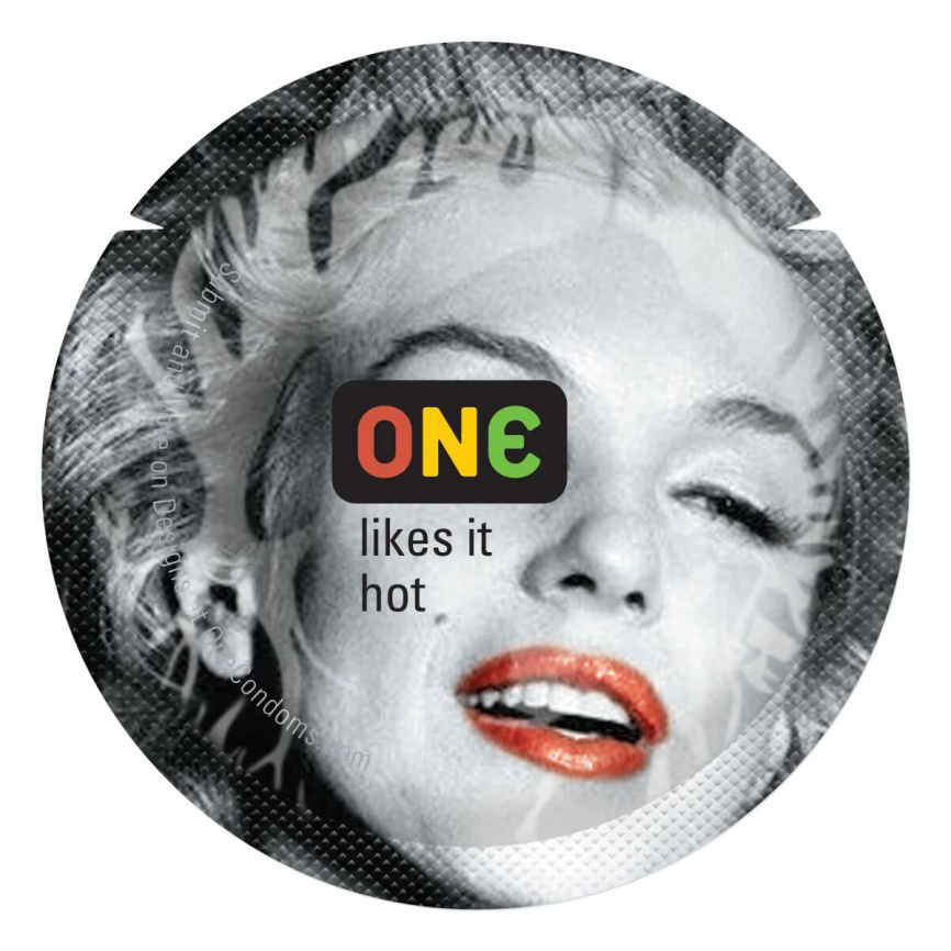 Презерватив ONE Color Sensations ONE likes it hot, 1 шт, червоний, гладенький, зі змазкою фото 1