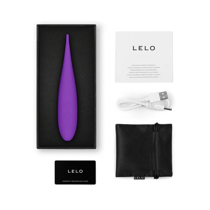 Кліторальний вібратор LELO DOT Travel Purple, точкова стимуляція, 8 режимів фото 2