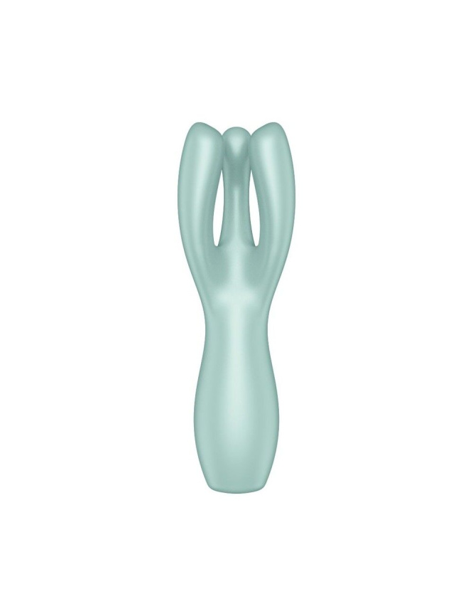 Кліторальний вібратор Satisfyer Threesome 3 Mint з трьома пальчиками фото 3