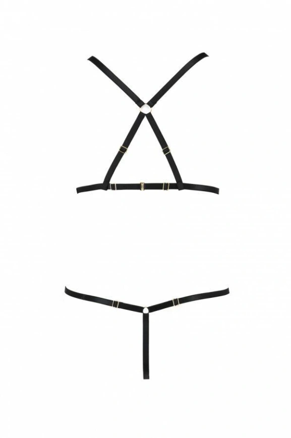 Комплект белья из стреп Passion Exclusive ARMANDA SET XXL/XXXL, black фото 2