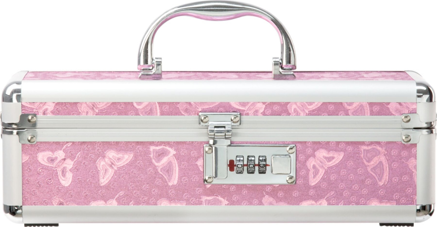 Кейс для зберігання секс-іграшок BMS Factory - The Toy Chest Lokable Vibrator Case Pink з кодовим за фото 1