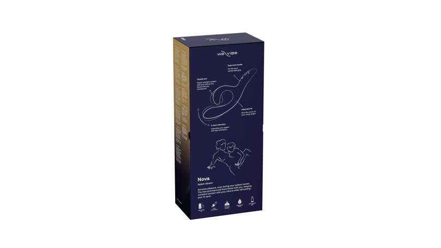 Смарт вібратор-кролик We-Vibe Nova Midnight Blue, ергономічний, регульований кут нахилу стовбура фото 10