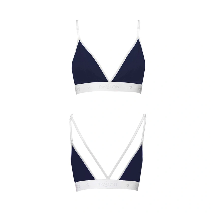 Спортивный топ с двойными бретелями Passion PS007 TOP S, navy blue фото 12