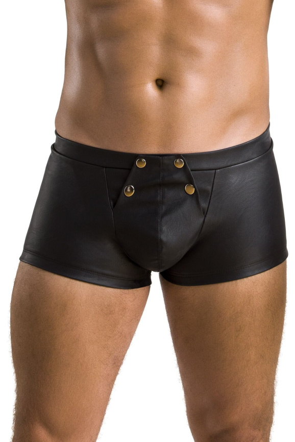 Чоловічі шкіряні боксери з клапаном Passion 050 SHORT PATRICK L/XL Black фото 1