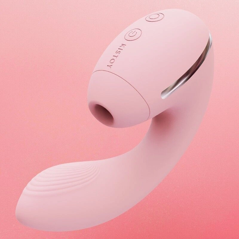 Вакуумный вибратор KISSTOY Tina Mini Pink, вагинально-клиторальный фото 2