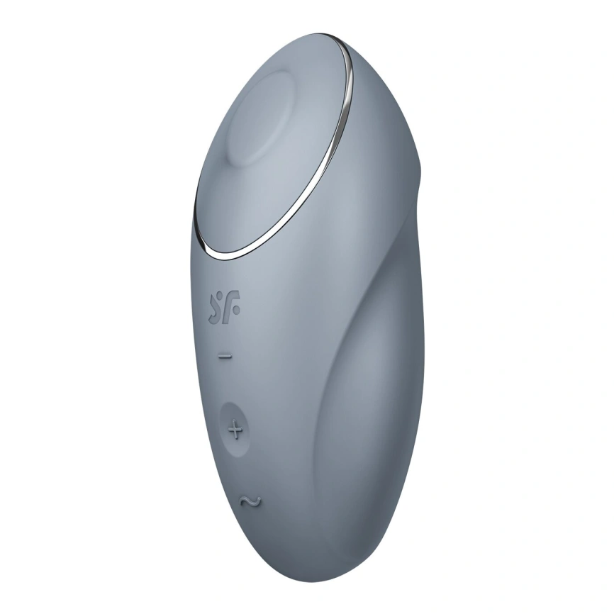 Вибростимулятор-пульсатор Satisfyer Tap & Climax 1 Bluegrey, эффект постукивания пальцем, 2 мотора фото 4