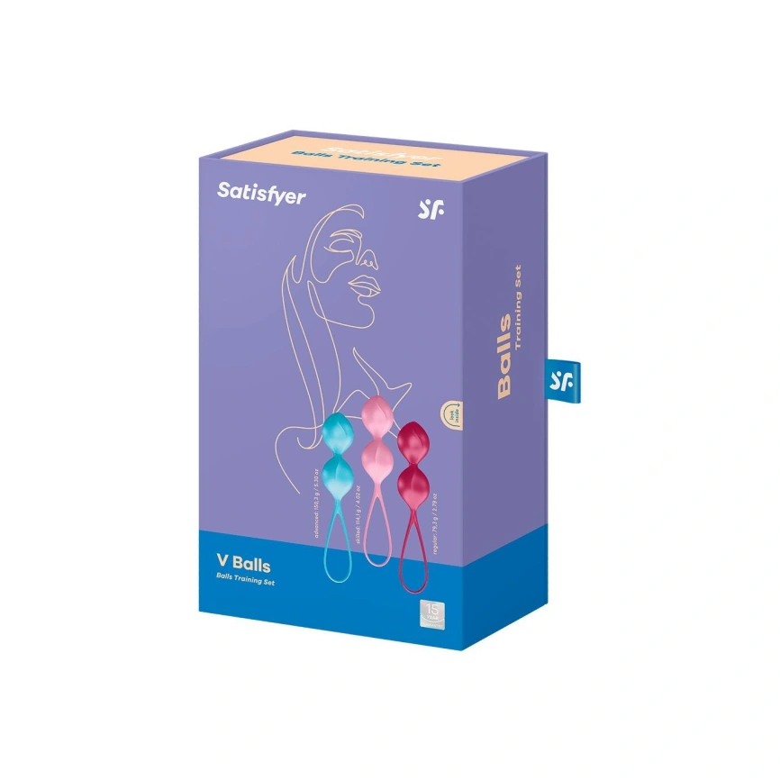Вагинальные шарики Satisfyer V Balls (3 пары), диаметр 3,4см, масса 79-114-150г, монолитные фото 7
