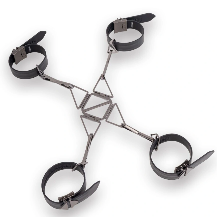 БДСМ-набор LOCKINK Bondage & Restraint Set, черный, натуральная кожа, фиксаторы, маска, кляп фото 8