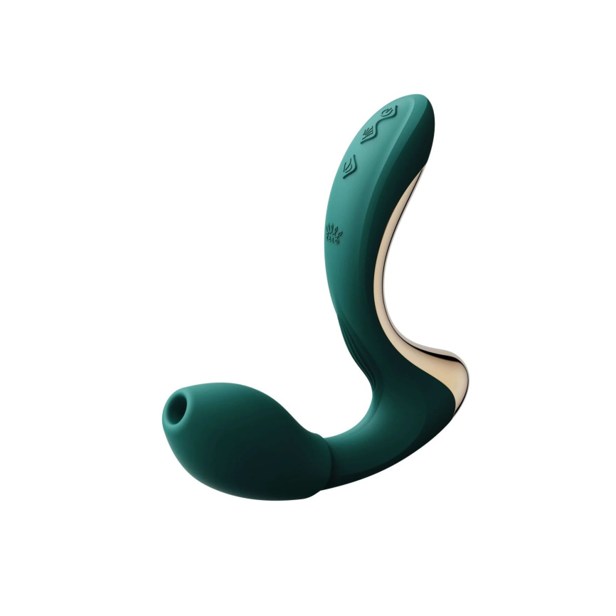 Вібратор-пульсатор з вакуумною насадкою Zalo – Talis G-Spot PulseWave Vibrator Turquoise Green фото 5