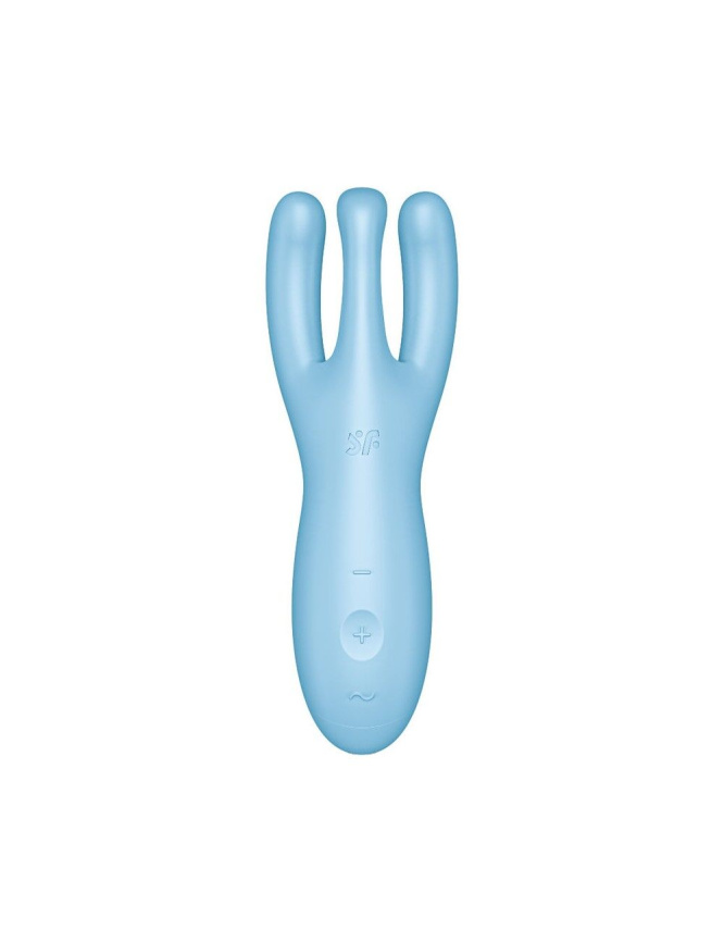 Кліторальний смарт-вібратор Satisfyer Threesome 4 Blue з трьома пальчиками фото 2