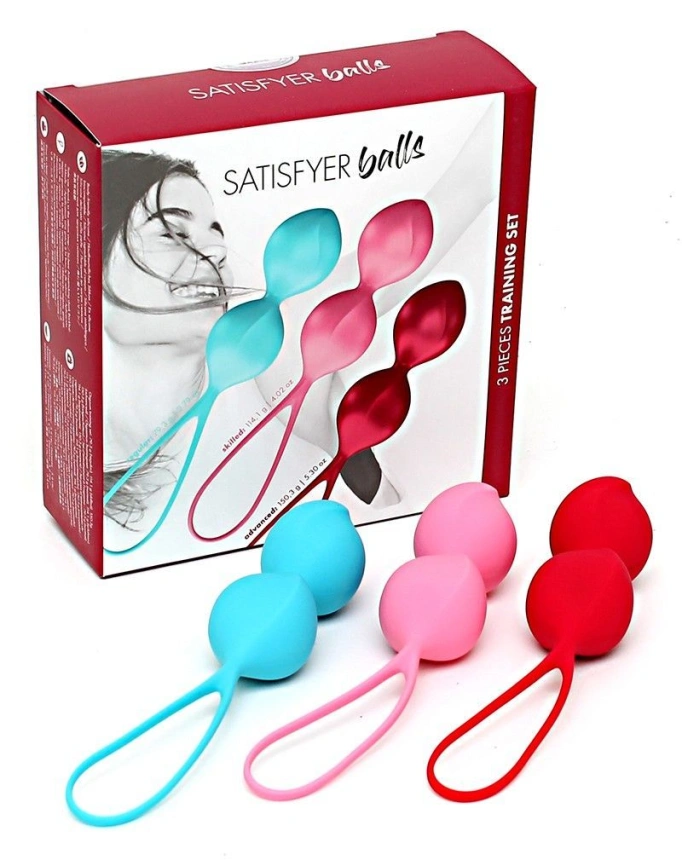 Вагинальные шарики Satisfyer V Balls (3 пары), диаметр 3,4см, масса 79-114-150г, монолитные фото 5