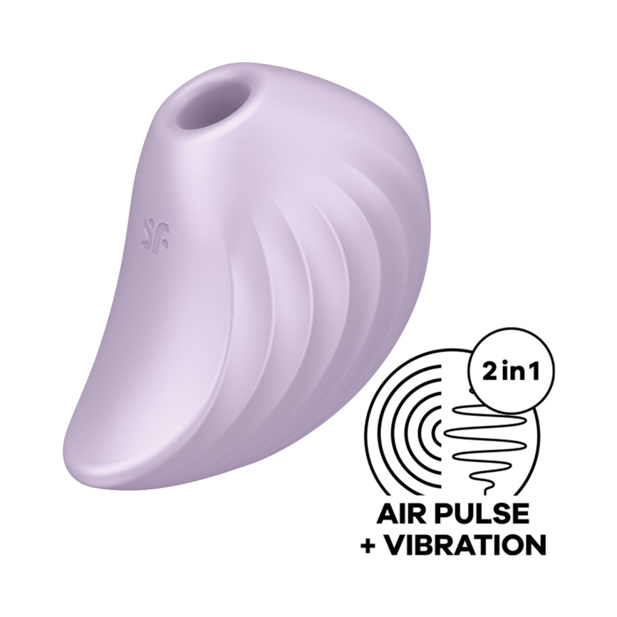 Вакуумний кліторальний стимулятор із вібрацією Satisfyer Pearl Diver Violet фото 6