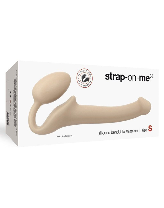 Безремінний страпон Strap-On-Me Flesh S, повністю регульований, діаметр 2,7см фото 3