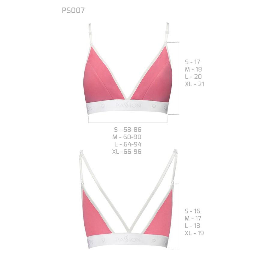 Спортивний топ з подвійними бретелями Passion PS007 TOP L, pink фото 5