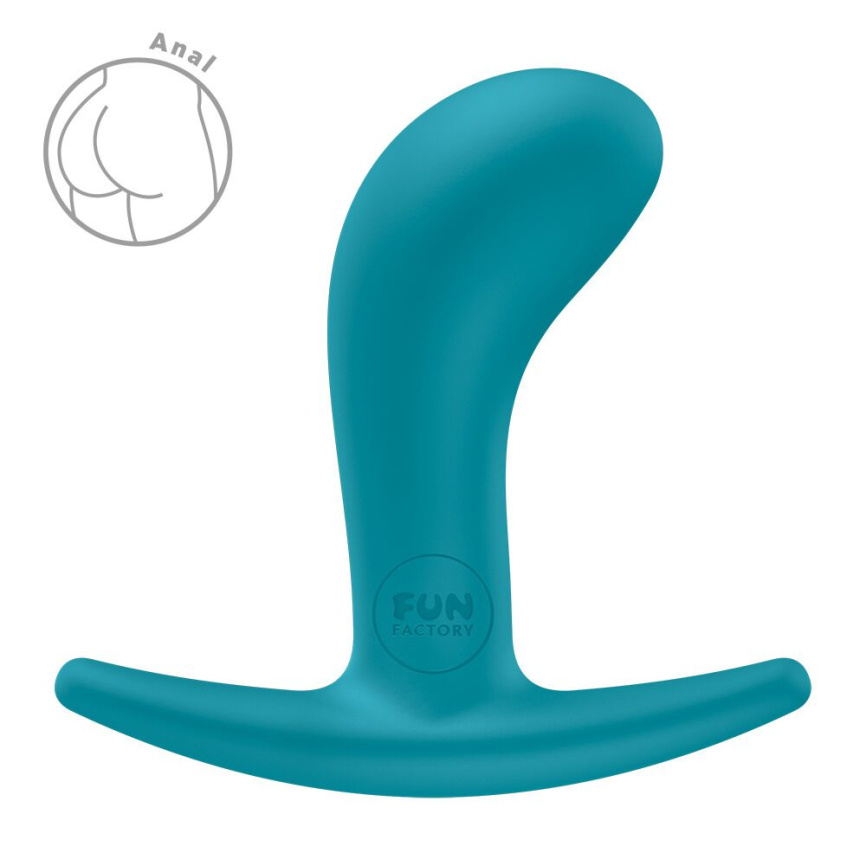 Анальна пробка Fun Factory BOOTIE S Aquamarine, діаметр 2,8 см, тонкий обмежувач фото 1