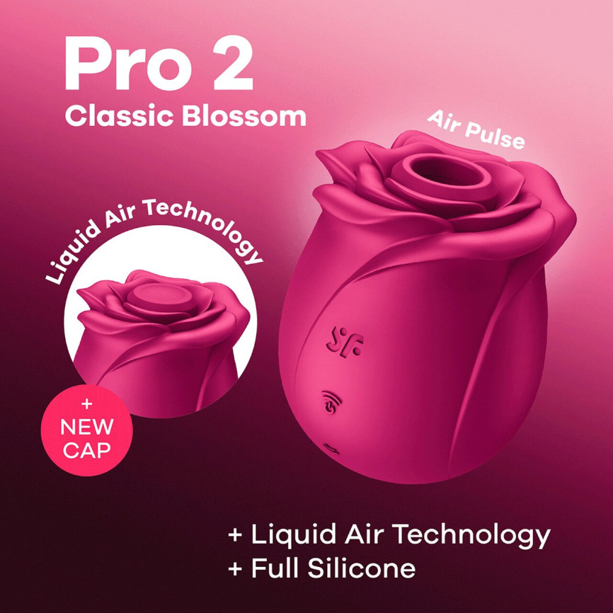 Вакуумний кліторальний стимулятор Satisfyer Pro 2 Classic Blossom, технологія Liquid Air фото 6