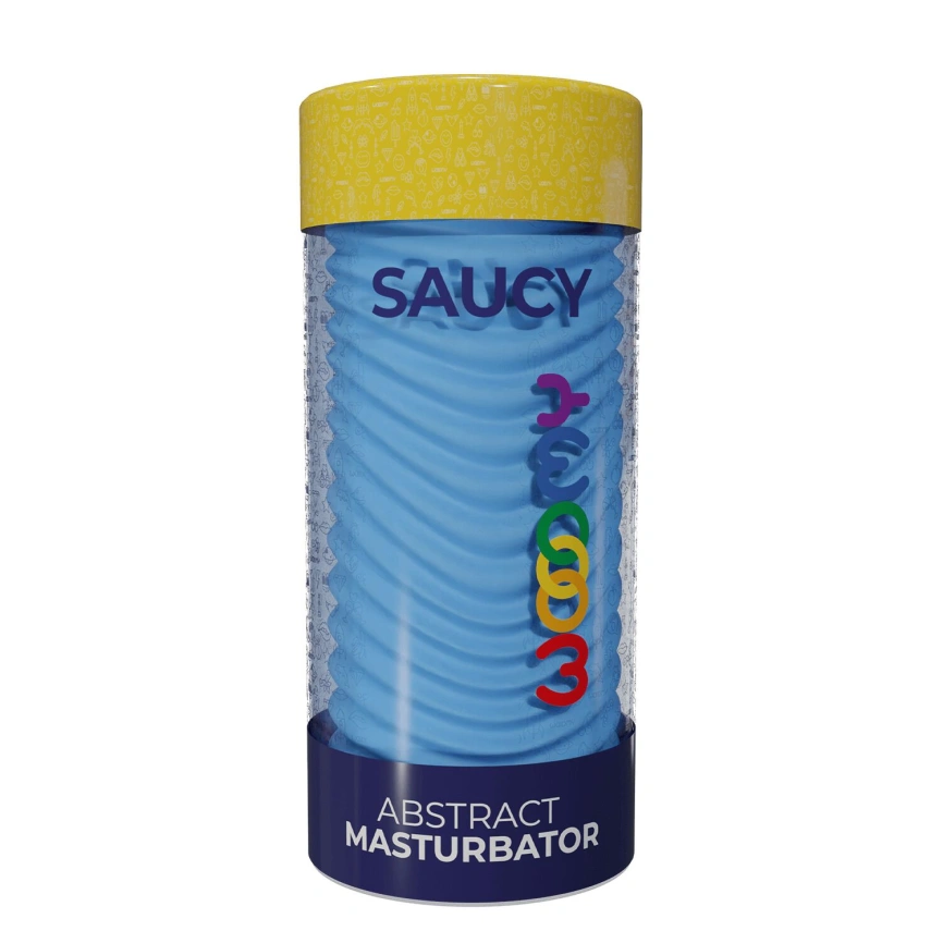 Мастурбатор Wooomy Saucy Abstract Masturbator, сквозной, двусторонний фото 9