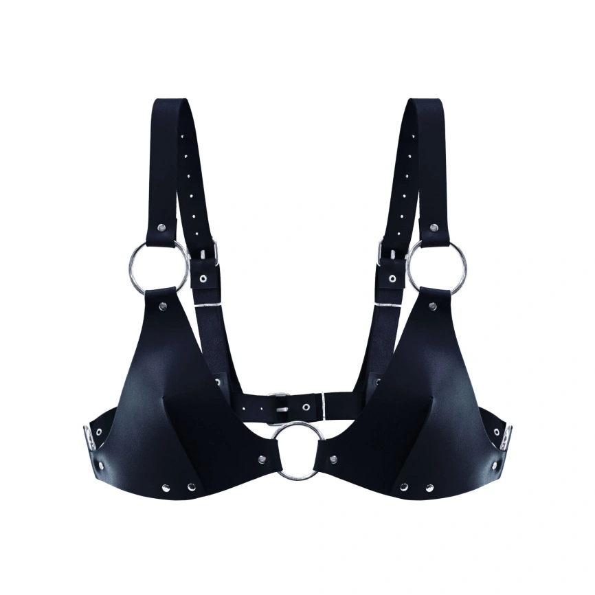 Лиф из натуральной кожи Feral Feelings - Bikini Top Black фото 1