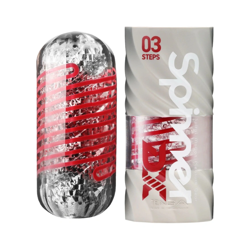 Мастурбатор Tenga Spinner DX 03 Steps, с упругой стимулирующей спиралью внутри, мощное воздействие фото 1