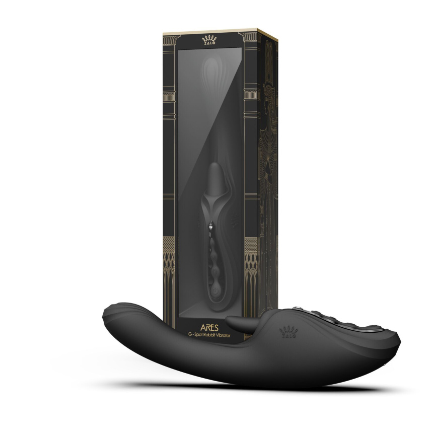 Смарт-вібратор Zalo Ares Obsidian Black, підігрів, 3 мотори, язичок для клітора, стимуляція точки G фото 30