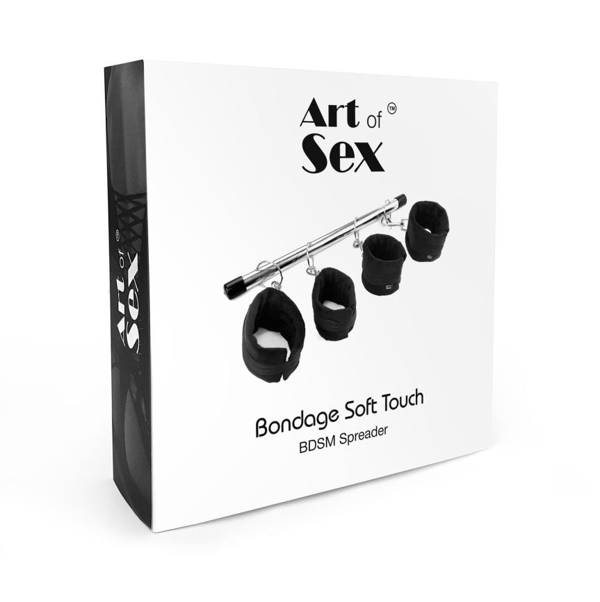 Колодка-розпірка для рук та ніг Art of Sex – Bondage Soft Touch BDSM Spreader, чорний фото 5