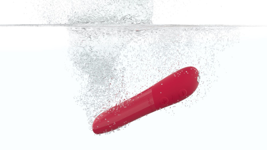 Потужна віброкуля Tango X Cherry Red by We-Vibe, 7 режимів вібрації, 8 рівнів інтенсивності фото 3