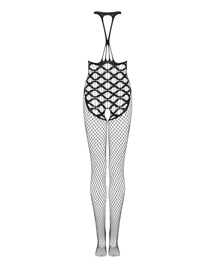 Сетчатый бодистокинг с имитацией боди Obsessive Bodystocking G332 S/M/L, black, с доступом фото 4