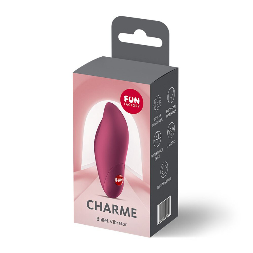 Віброкуля Fun Factory Charme Wine Red, 12 режимів, перезаряджувана фото 10