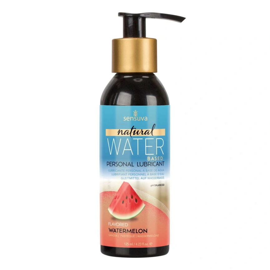 Смазка на водной основе Sensuva Natural Water-Based Watermelon (125мл) без глицерина и парабенов фото 2