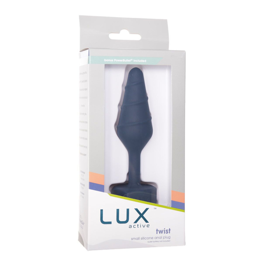 Анальна пробка Lux Active Twist Plug Small Blue фото 7