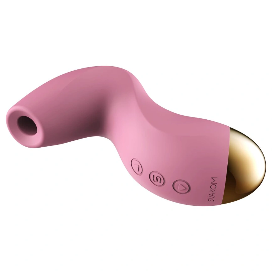 Вакуумный клиторальный стимулятор Svakom Pulse Pure Pale Pink, 5 режимов, 5 интенсивностей в каждом фото 2