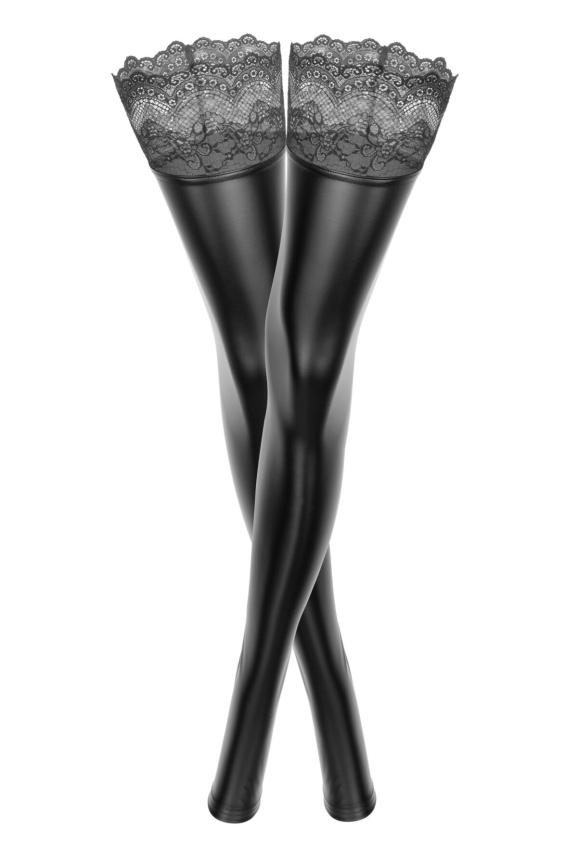 Панчохи з мокрим ефектом Noir Handmade F135 Powerwetlook stockings, XXL, без мисків фото 3