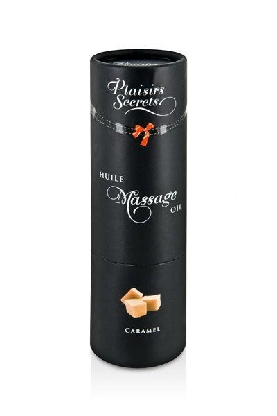 Массажное масло Plaisirs Secrets Caramel (59 мл) с афродизиаками, съедобное, подарочная упаковка фото 3