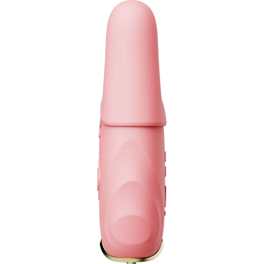 Смарт-вибратор для груди Zalo - Nave Coral Pink, пульт ДУ, работа через приложение фото 5