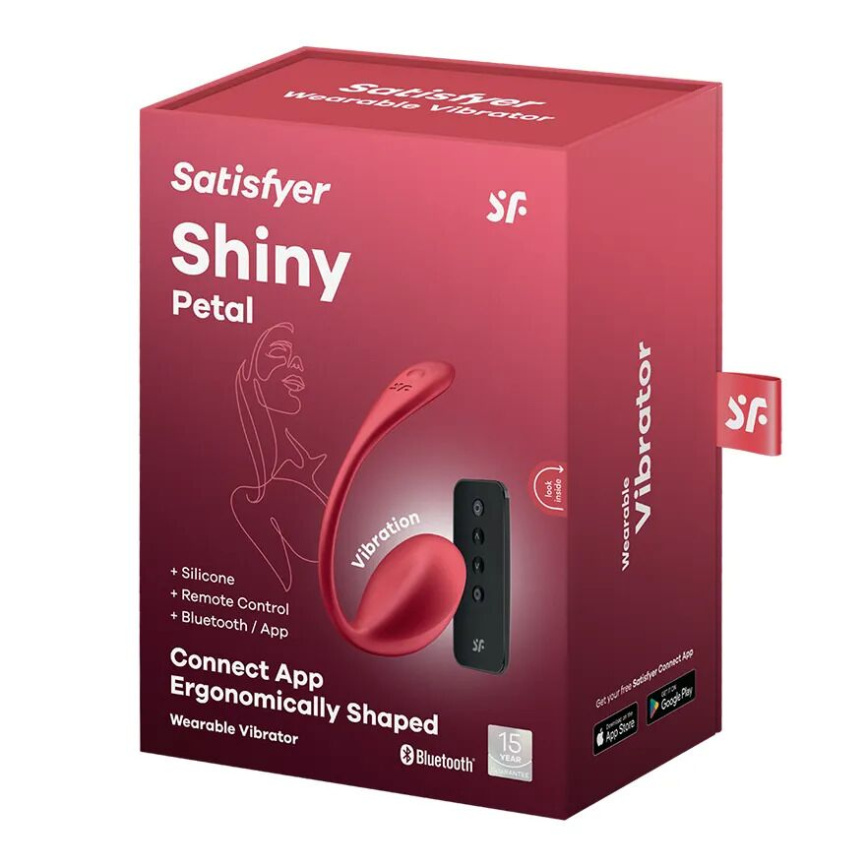 Смарт-віброяйце Satisfyer Shiny Petal Connect App, керування зі смартфона, пульт ДК фото 5