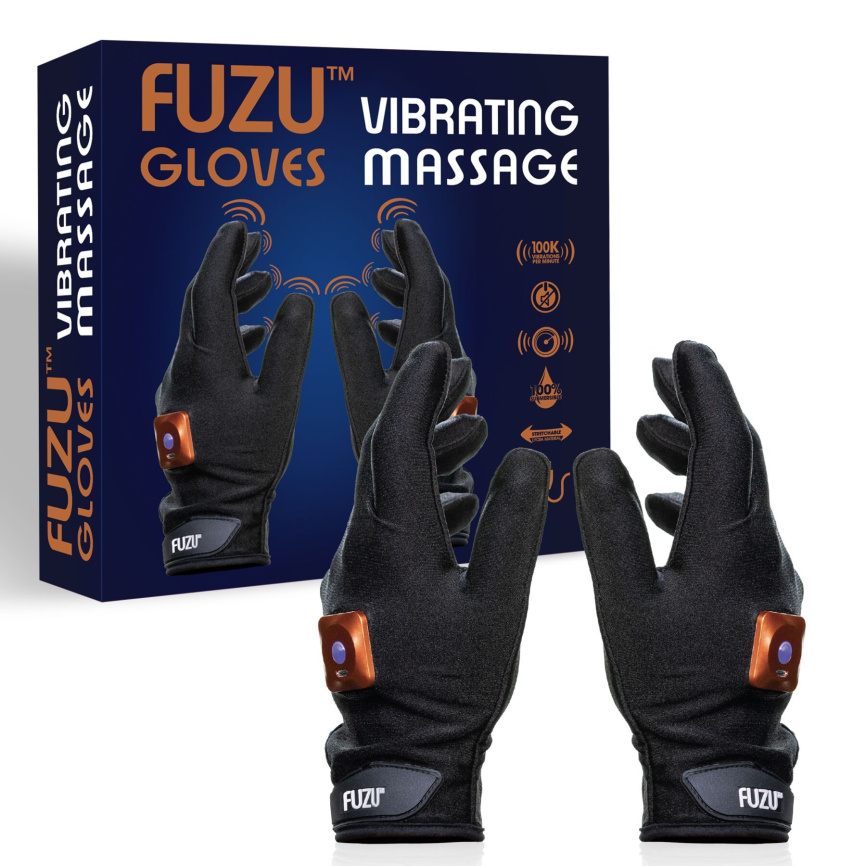 Віброрукавички (пара) FUZU Gloves Vibrating Massage Two Hands, 11 режимів фото 2