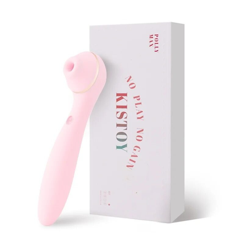 Вакуумний стимулятор з вібратором KISSTOY Polly Max Pink фото 5