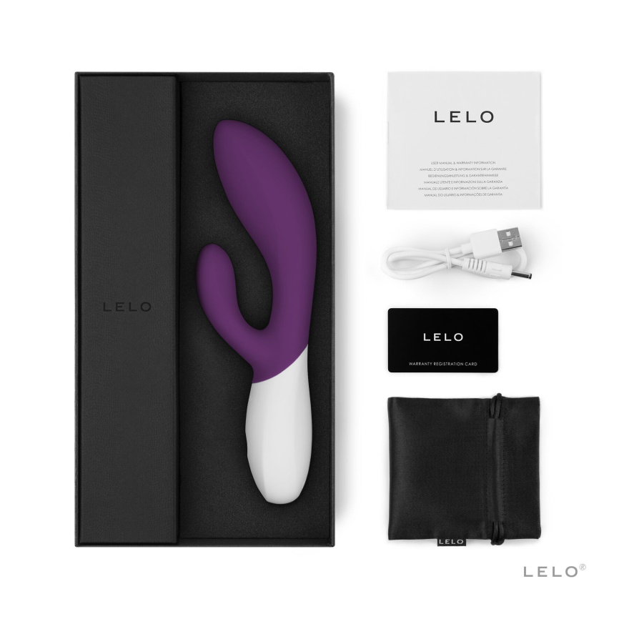 Вібратор-кролик LELO Ina Wave 2 Plum, манливий рух стовбура + вібрації фото 2