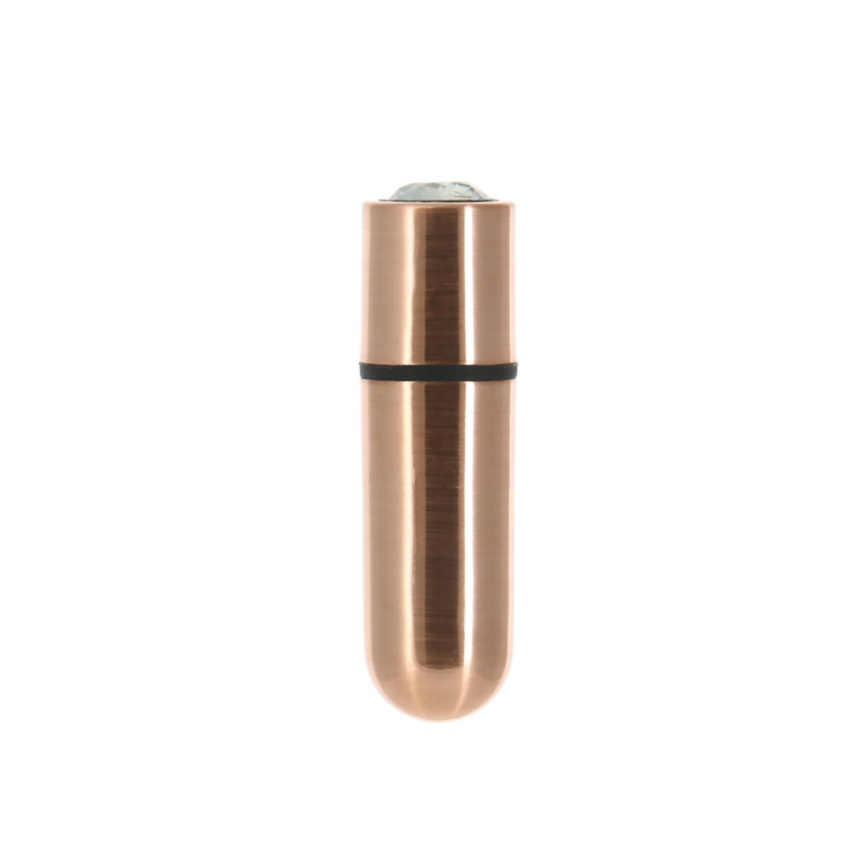 Віброкуля PowerBullet First-Class Bullet 2.5″ з Key Chain Pouch, Rose Gold, 9 режимів вібрації фото 1