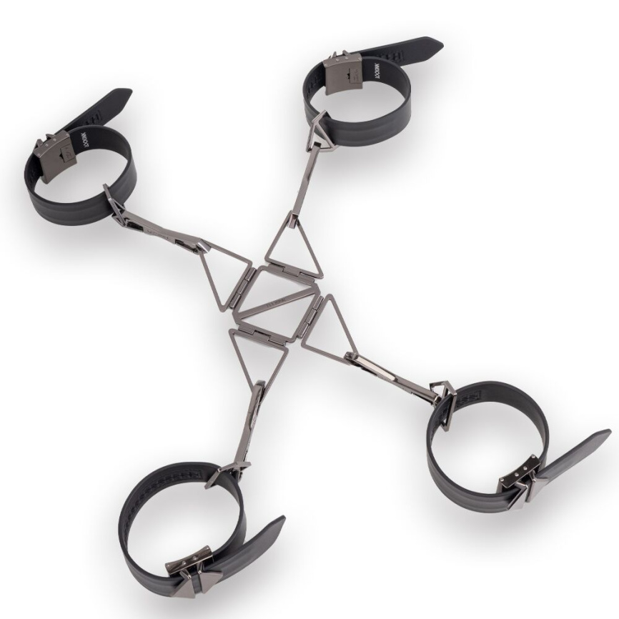БДСМ-набір LOCKINK Bondage & Restraint Set, чорний, натуральна шкіра, фіксатори, маска, кляп фото 8