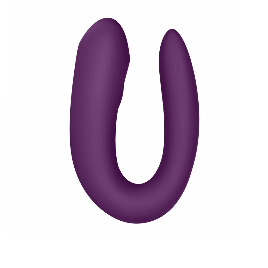 Смарт-вібратор для пар Satisfyer Double Joy Violet із широким кліторальним стимулятором фото 2