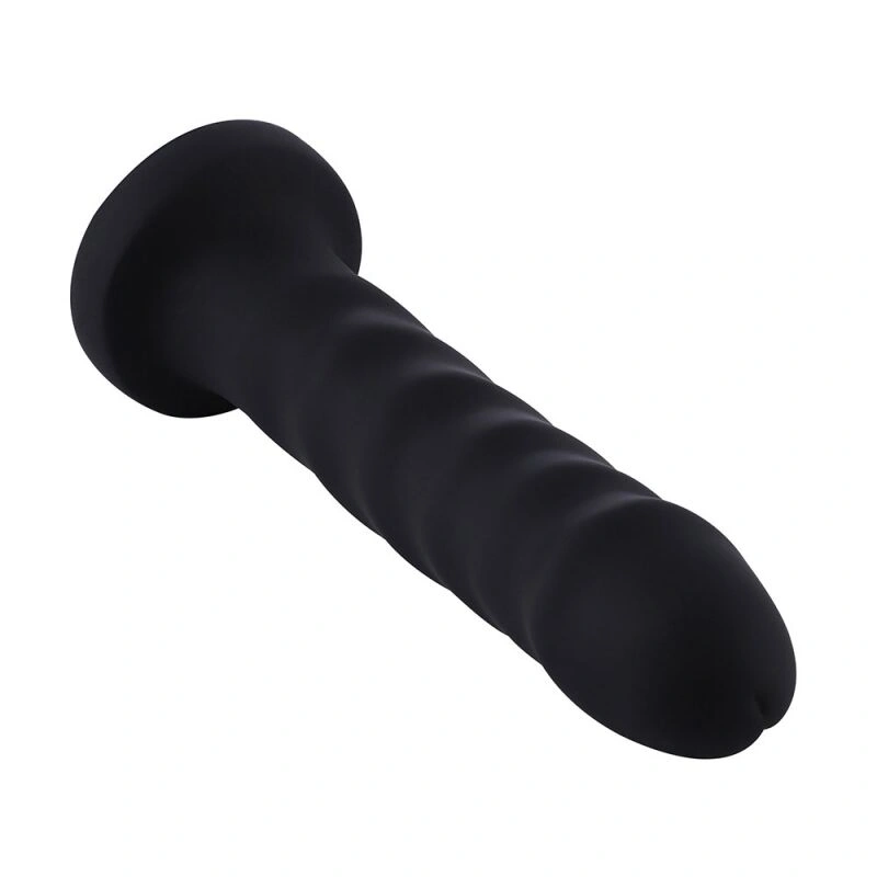 Силиконовый фаллоимитатор для секс-машин Hismith 7.1″ Anal Dildo Black, система KlicLok фото 1