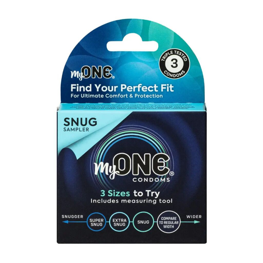 Презервативи MyONE Snug 3 Sampler  шт, картонна коробка фото 1