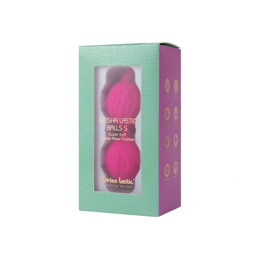 Вагинальные шарики Adrien Lastic Geisha Lastic Balls Mini Magenta (S), диаметр 3,4см, вес 85гр фото 5