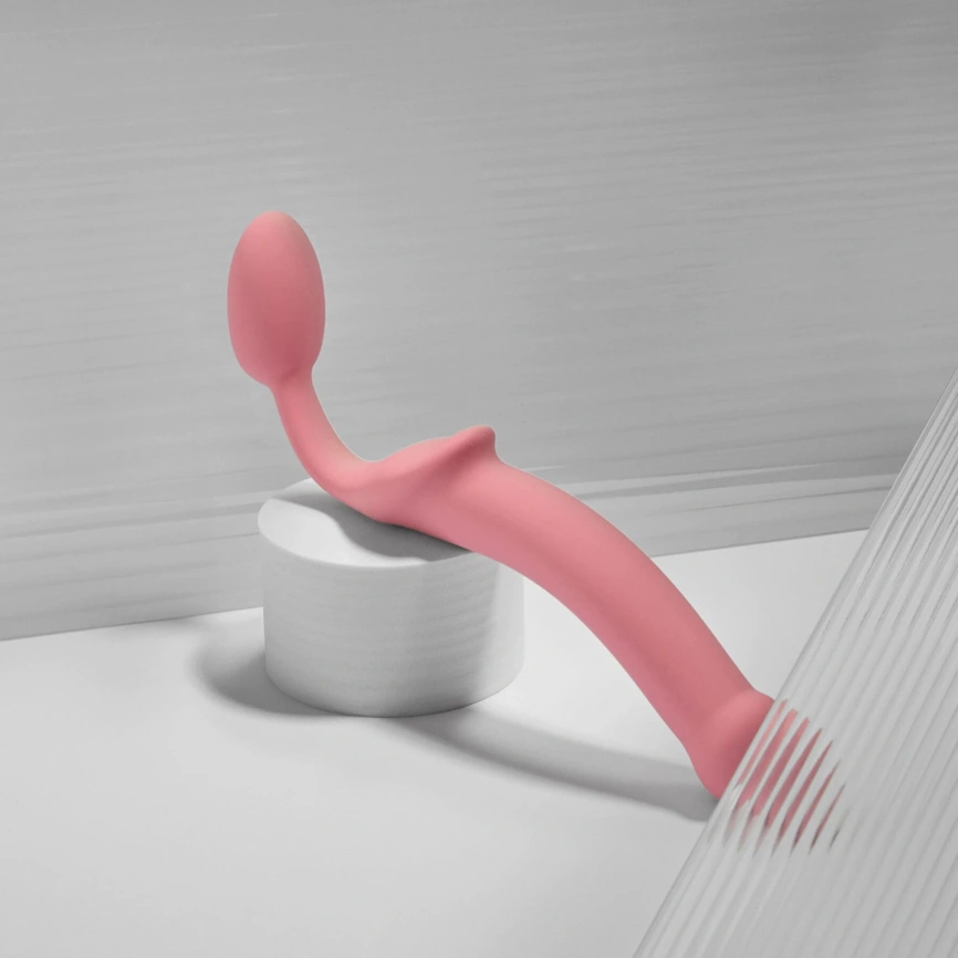 Безремневой страпон Strap-On-Me Rose XL, полностью регулируемый, диаметр 4,5см фото 3