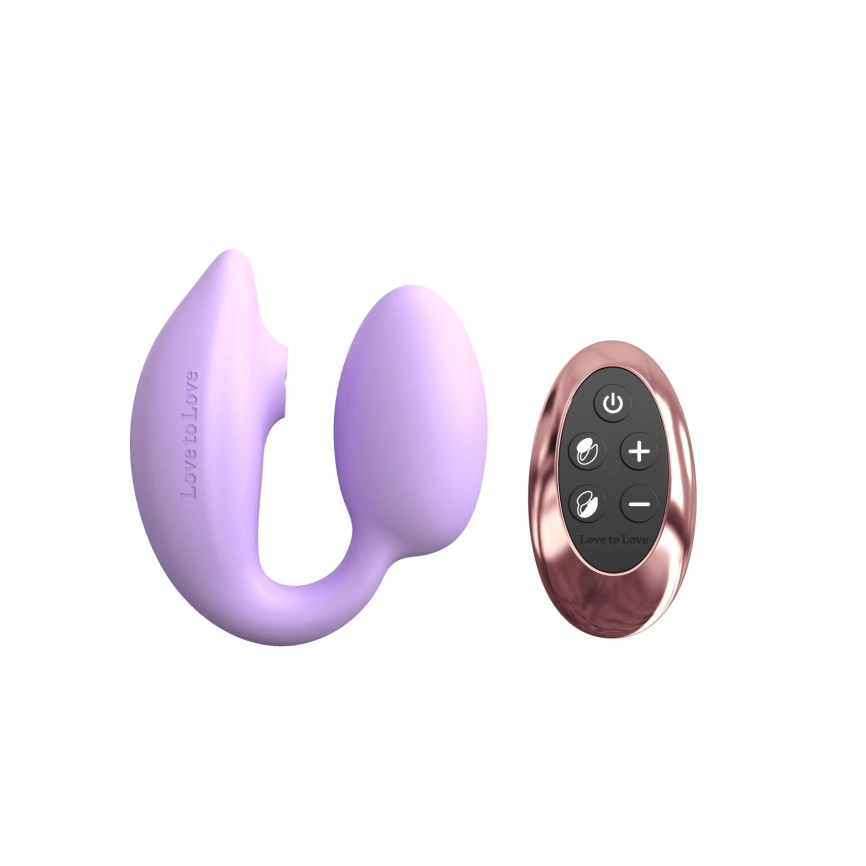 Виброяйцо с вакуумной клиторальной стимуляцией Love To Love Wonderlover VIVA MAUVE фото 1