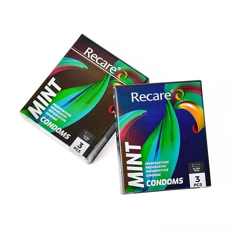 Презервативи Holographic Recare Ultra Thin Mint Condoms 3шт, ультратонкі, аромат: м'ята фото 3