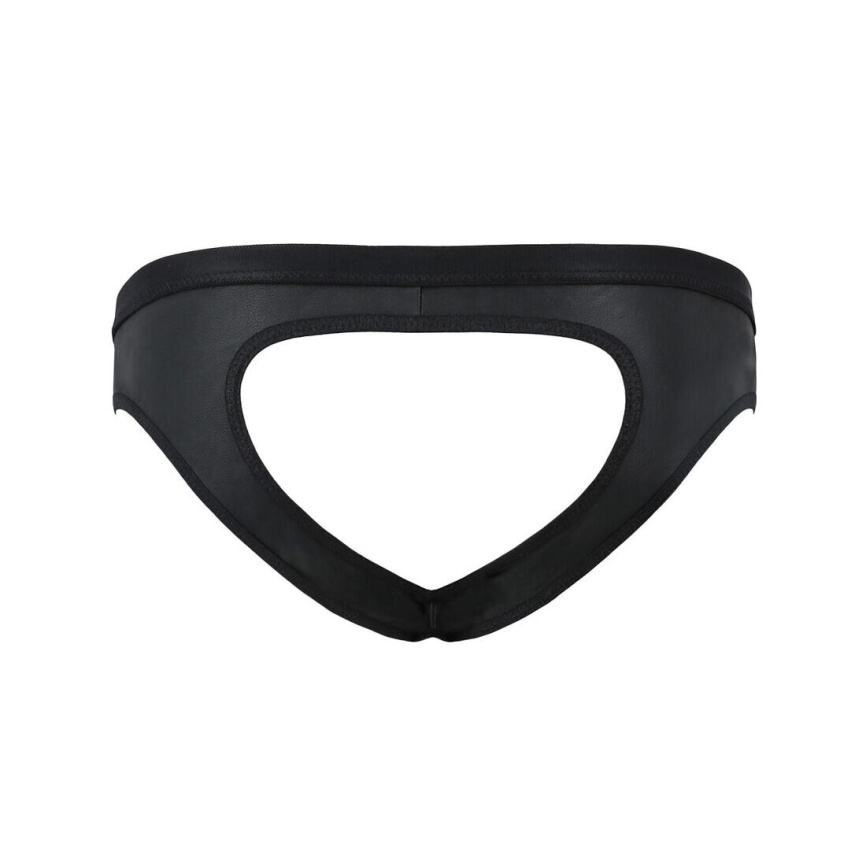 Чоловічі сліпи з вирізами Passion 041 SLIP JOE XXL/XXXL Black, екошкіра, відкриті сідниці фото 12